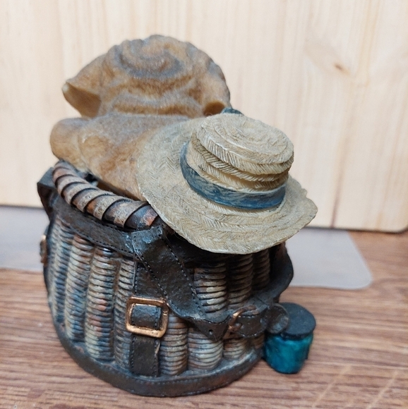 Vintage Ceramic Puppy in a Basket Bank - Picture 3 of 11